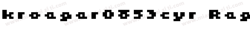 kroeger0853cyr Regular字体转换